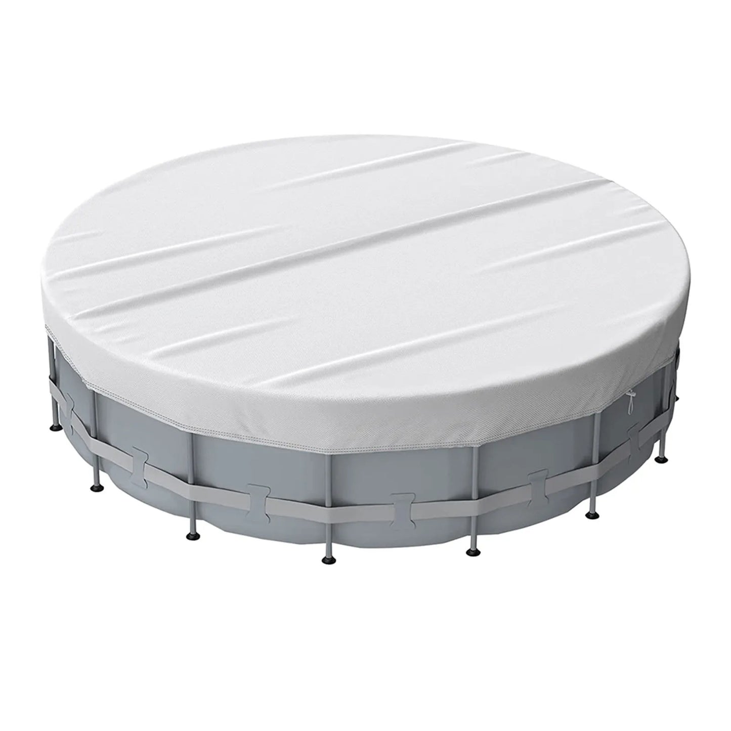 Round Pool Cover Solar Covers For Above Ground Foldable Outdoor Swimming Pools Equipment Accessories Polyester Durable Practical