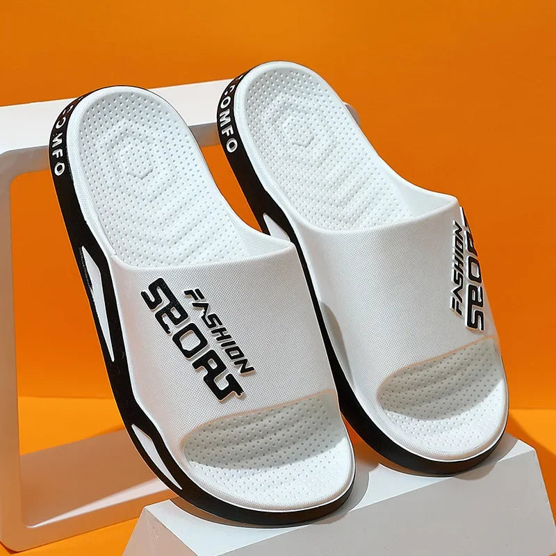 Big Size 36-51 Men Outside Slippers Summer Beach Sandals Thick Sole Non-slip Slides Fashion Slides Indoor Casual Bathroom Shoes