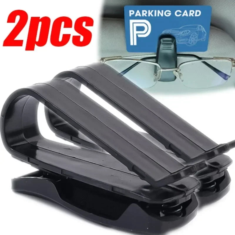 Universal Car Auto Sun Visor Glasses Box Sunglasses Clip Card Ticket Holder Fastener Pen Case Eyeglasses Interior Accessories