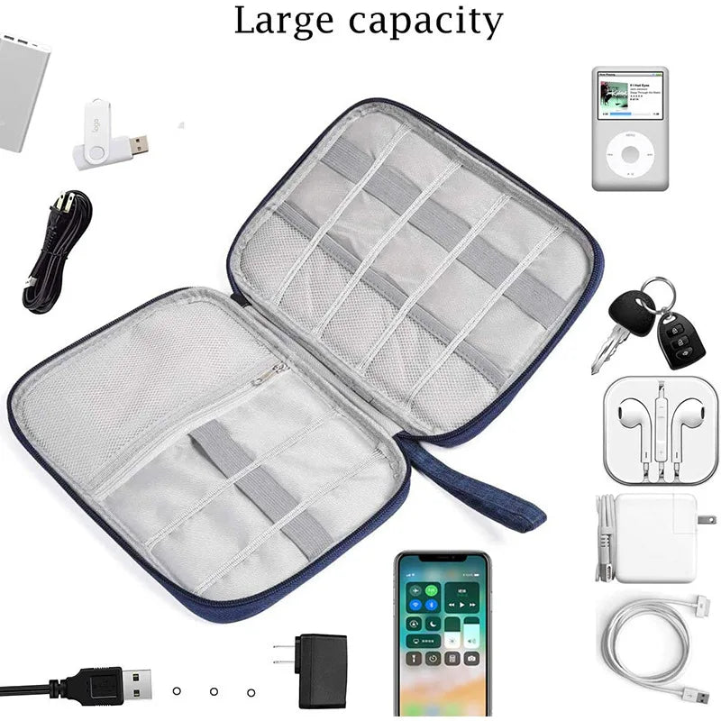 Digital Storage Bag USB Data Cable Organizer Portable Waterproof For Electronic Devices Earphone Line Charger Plug Travel