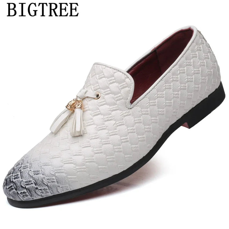 Coiffeur Elegant Shoes Men Formal Loafers Men Wedding Shoes Brand Official Shoes Men Italian Sepatu Slip On Pria Erkek Ayakkabı