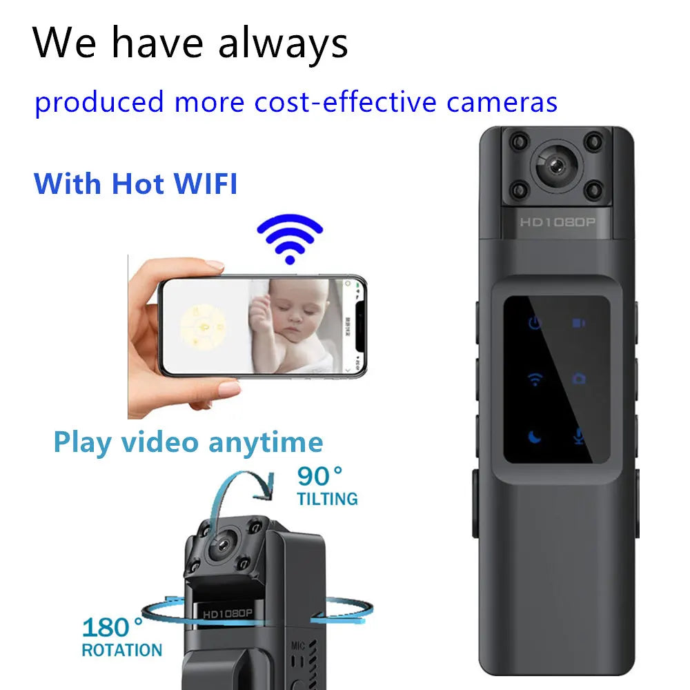 New 1080P Mini Camera Motion Detection Portable Digital Video Recorder Body Camera Night Vision Recorder Miniature Camcorder