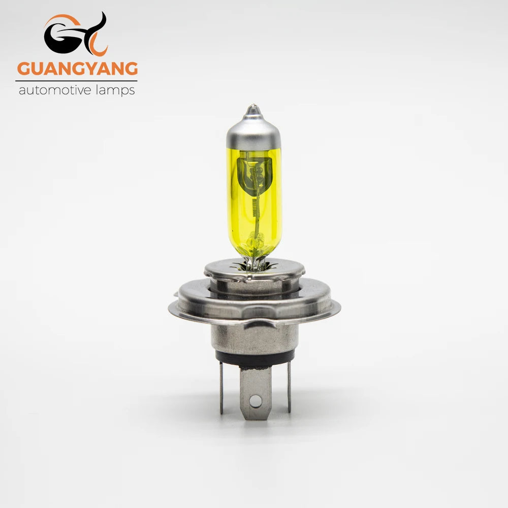 2 Pcs H4 9003 HB2 12V 60/55W P43T Yellow Lights Car Lights Headlight Auto Fog Lamps Halogen Bulbs