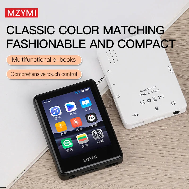 MZYMI MP4 Player Speaker S18 Bluetooth FM Radio Digital Display Screen Media Player Pocket Audio Walkman Running Walking Music