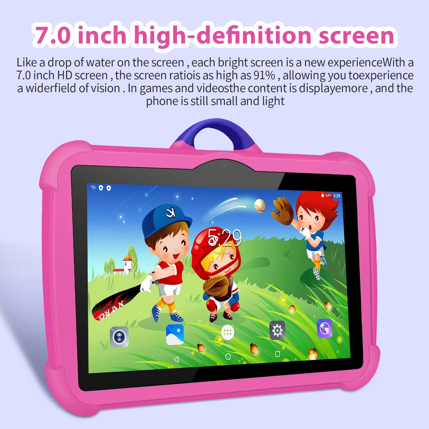 New 7 Inch WiFi Tablet PC Google Learning Education Kids' tablet Quad Core 4GB RAM 64GB ROM Wi-Fi Android Tablets 4000mAh