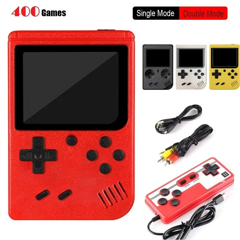 400 Games Built-in Game Console LCD Screen Retro Portable Mini Handheld Video 1000mAh Battery 8-Bit LCD Kids Player Boy Gift