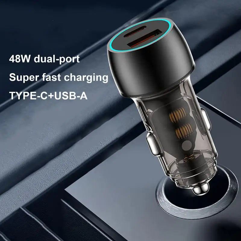 48W Car Charger Auto Double Port Socket USB Vehicle Electronic Equipment Socket Adapter Car Electrical Appliances