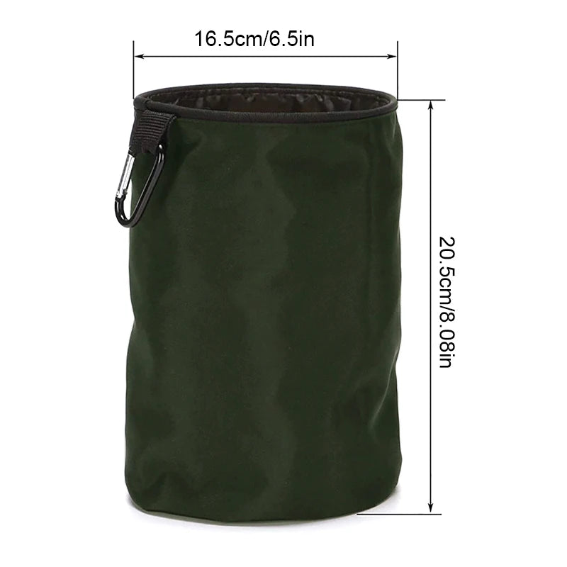 1Pc Black Oxford Storage Bucket Travel Outdoor Oxford Drawstring Bag Hanging Clothespin Bag Waterproof Peg Bag Laundry Bags