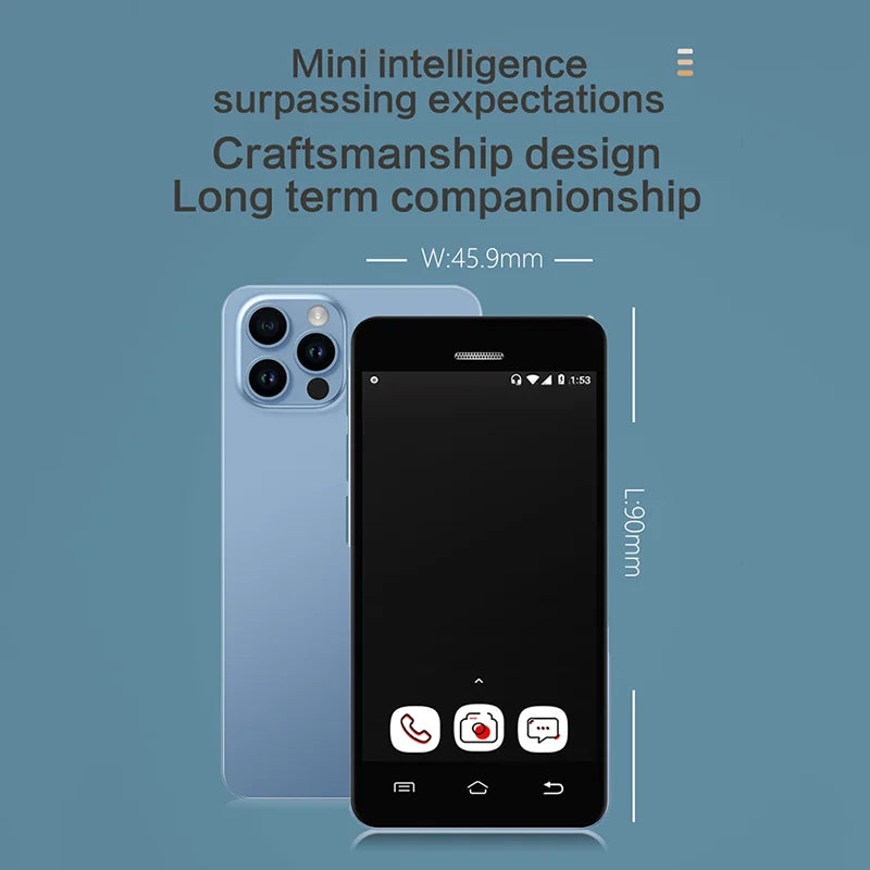 S9 Pro Mini Android8.1 Smart Phone 3.0'' Display 2GB RAM 16GB ROM With 3.5mm Jack 3G Small Phone