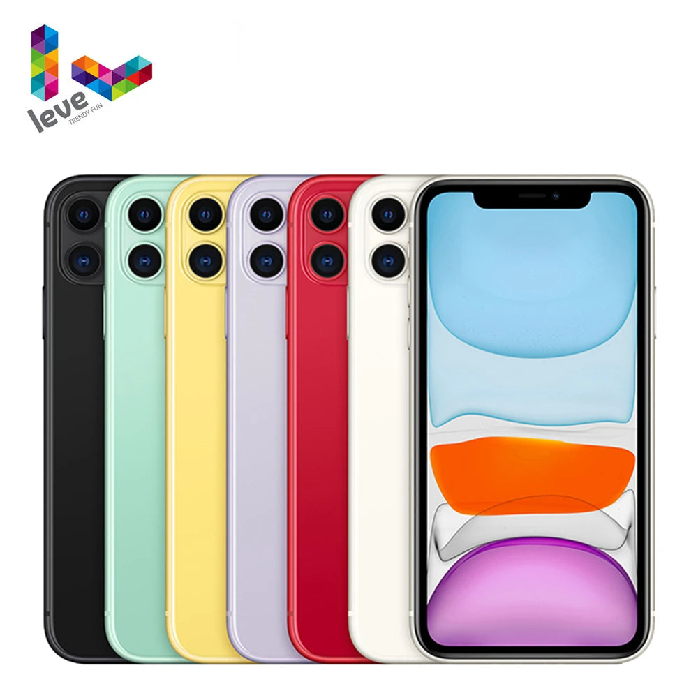 Original iOS Apple iPhone 11 Mobile Phone 6.1inch A13 Bionic 4GB RAM 64GB/128GB/256GB ROM Hexa Core 12MP NFC 4G LTE Cellphone