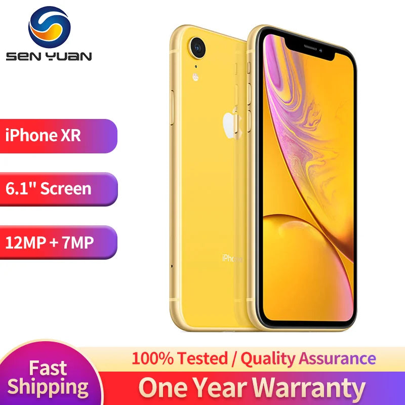 Original Apple iPhone XR 6.1" RAM 3GB ROM 64GB/128GB/256GB Smartphone A12 Bionic 4G LTE Hexa Core IOS Face ID NFC Cell Phone