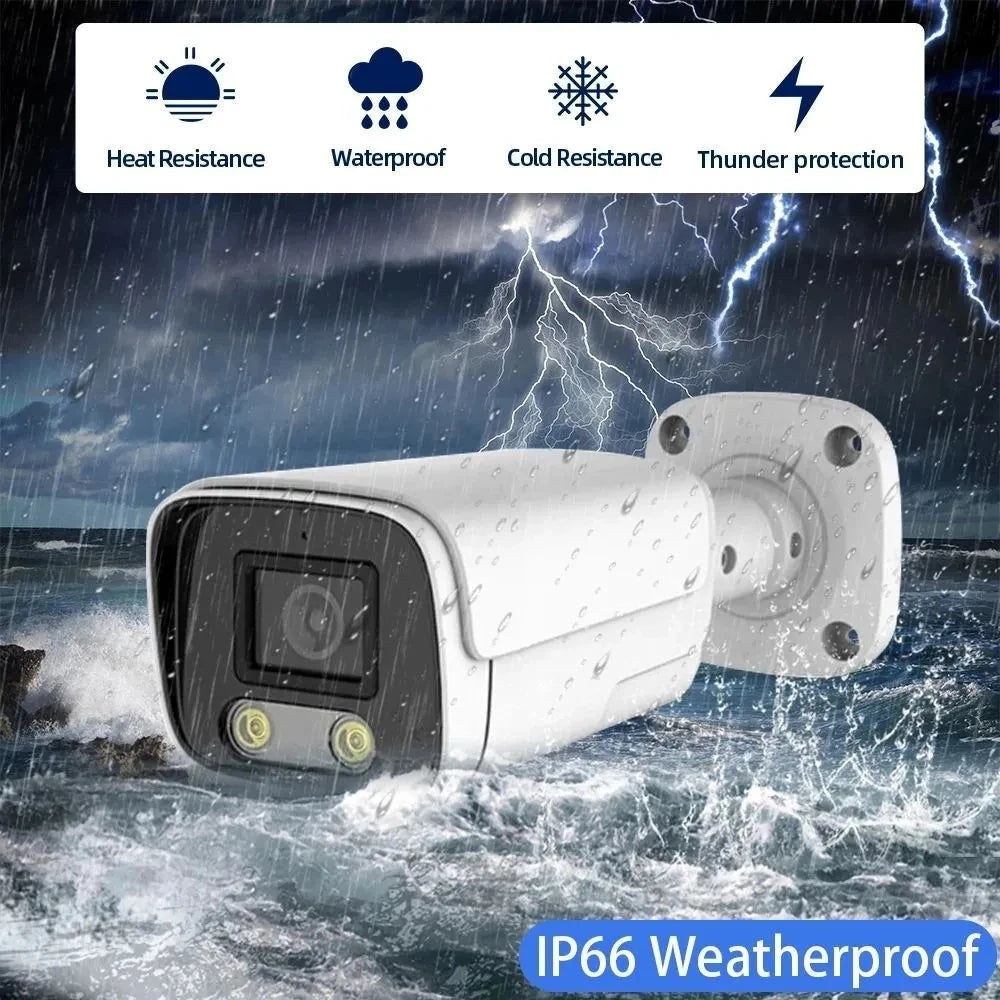 4K 8MP AHD Camera 5MP 2MP CCTV Video Surveillance Home Security Outdoor Waterproof White Bullet Color Night Vision Camera 1080P