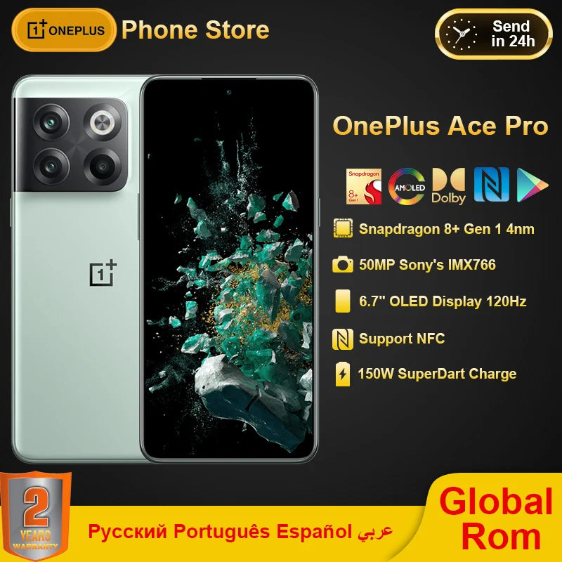 OnePlus Ace Pro 5G Smartphone Snapdragon 8+ Gen 1 16GB RAM 120Hz 6.7'' Screen 150W SuperCharge Mobile Phone