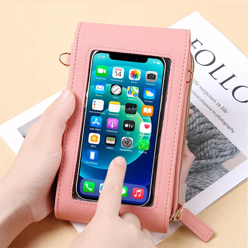 Buylor Touch Screen Cell Phone Bags of Women Soft Leather Wallets Women's Bag 2022 Handbags Female Crossbody Strap Shoulder Bag