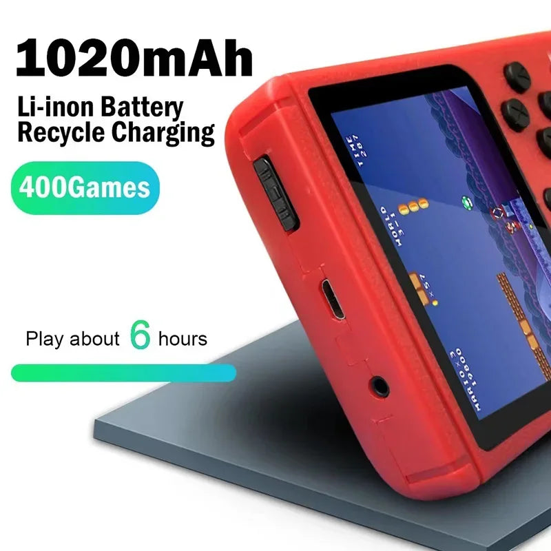 Lenovo Retro Portable Mini Handheld Video Game Console 8-Bit 3.0 Inch LCD Color Kids Game Player Built-in 500 games For Kid Gift