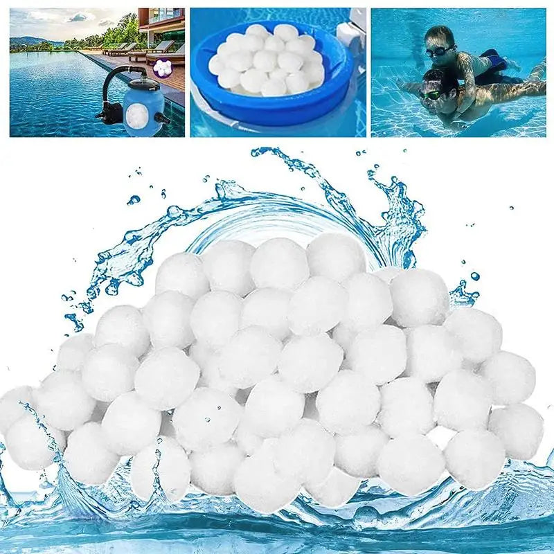 1 Pack 200-1300g Pool Filter Balls Cleaning Balls Water Purification Filter For Swimming Pool Hot Tub Cleaning Equipment