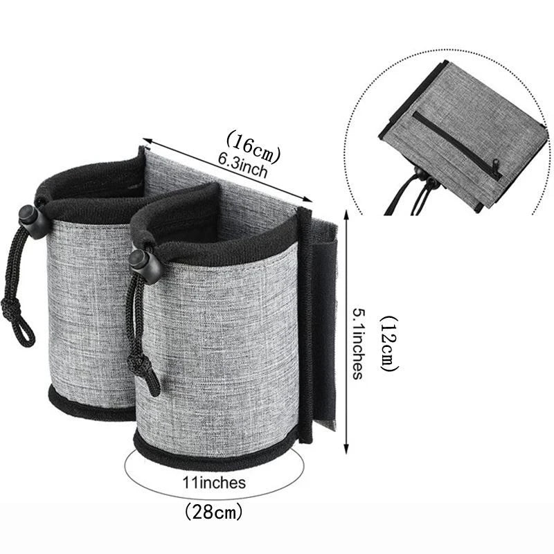 Luggage Travel Cup Holder Durable Free Hand Travel Luggage Drink Bottle Bag Travel Cup Storage Bag Fits All Suitcase Handles