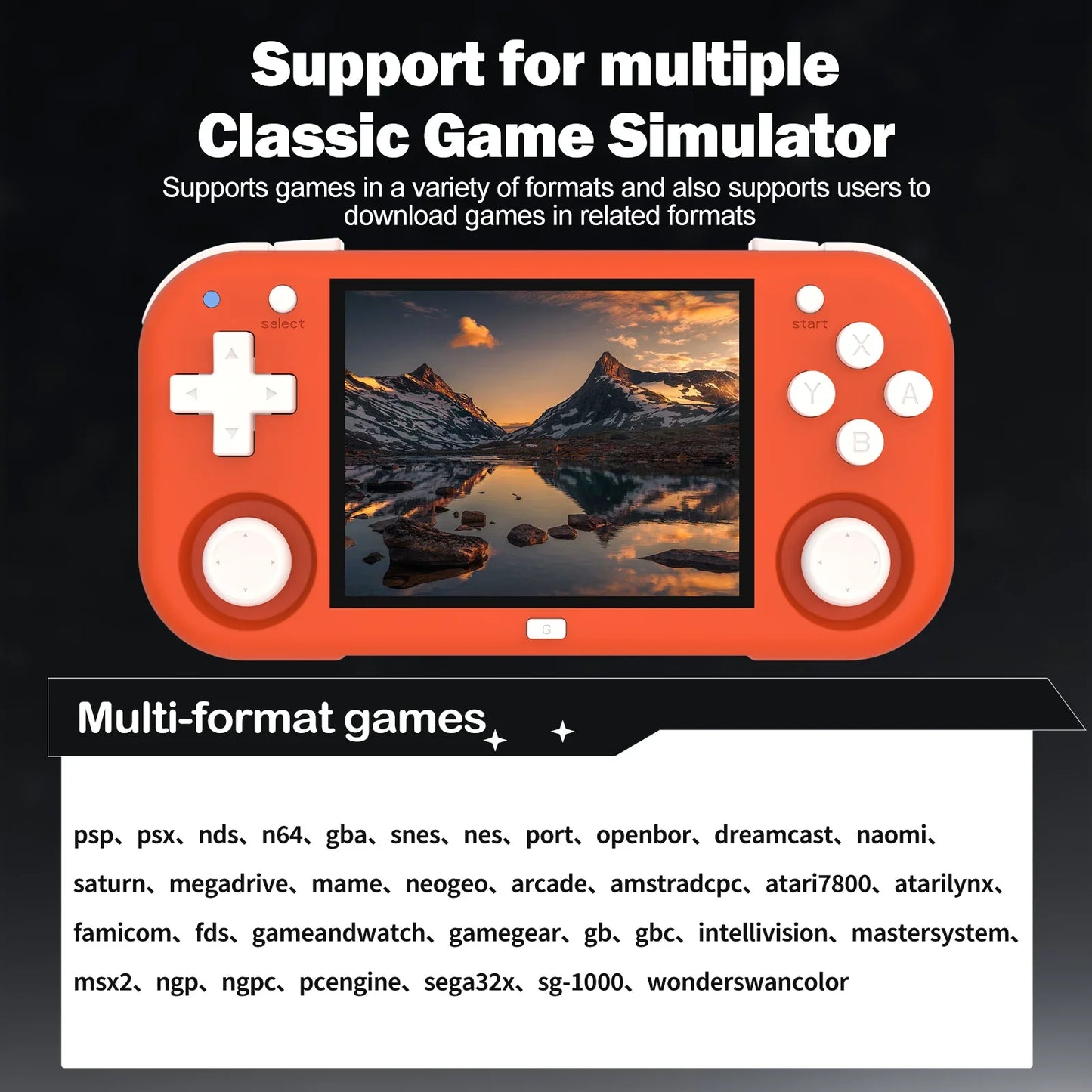 Ampown XU MINI M Handheld Game Console 2.8'' IPS Screen Linux OS MINIM Retro Simulator Video Player Portable Console Kid's Gifts