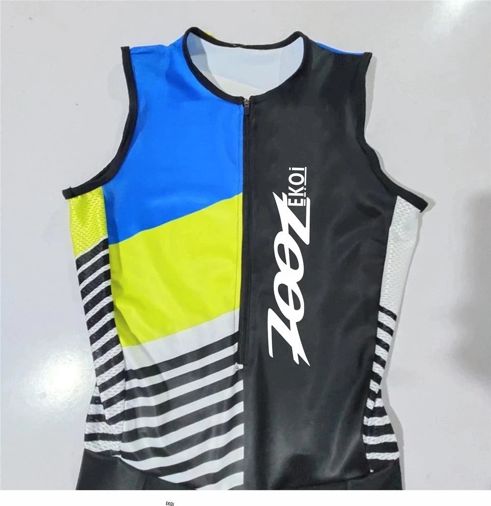 ZOOTEKOI Triathlon Ropa Ciclismo Sleeveless Men's Cycling Jersey Sportswear Outdoor Cycling Clothing 2020 Summer New Style