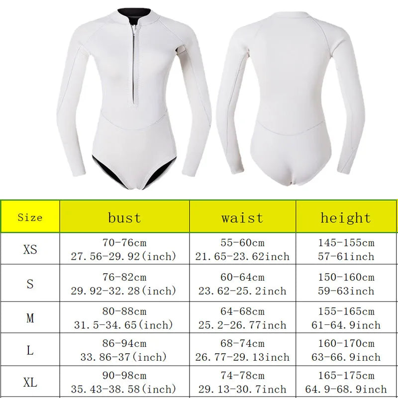 Woman Diver Diving Suit 2mm Neoprene Diving Equipment Pink Long Sleeve Bikini Swimsuit Women Korean Swimwear Snorkeling Suit