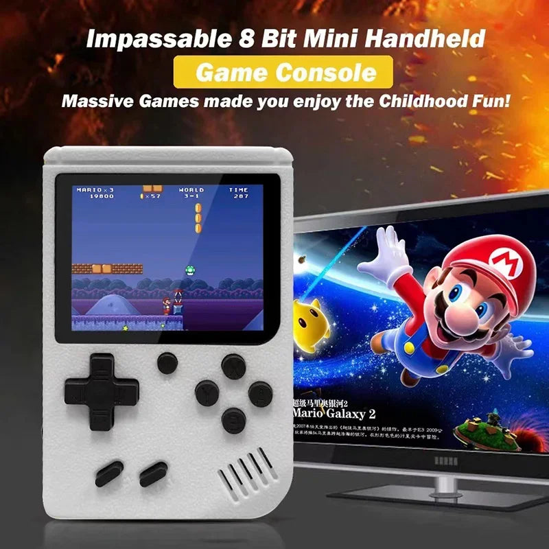 Lenovo Retro Portable Mini Handheld Video Game Console 8-Bit 3.0 Inch LCD Color Kids Game Player Built-in 500 games For Kid Gift