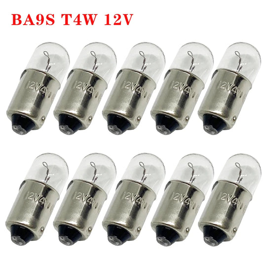 4/10pcs T8.5 BA9S Car halogen Light  Super Bright Bulbs T4W Car License Plate Light Reading Lamp warm White Halogen Bulb 12V