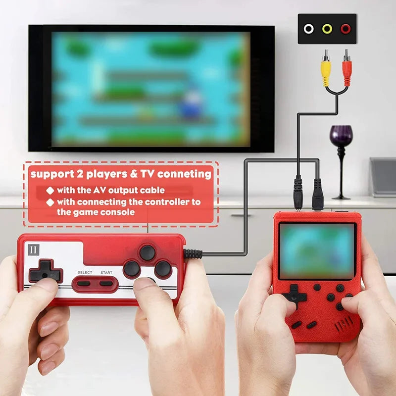 Lenovo Retro Portable Mini Handheld Video Game Console 8-Bit 3.0 Inch LCD Color Kids Game Player Built-in 500 games For Kid Gift