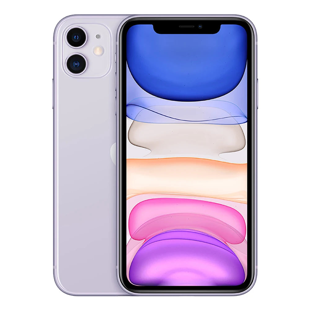 Apple iphone 11 Unlocked Original 11 Cell phones 6.1" Liquid Retina Display 64/128/256GB LTE Mobile Phones Dual Camera A13