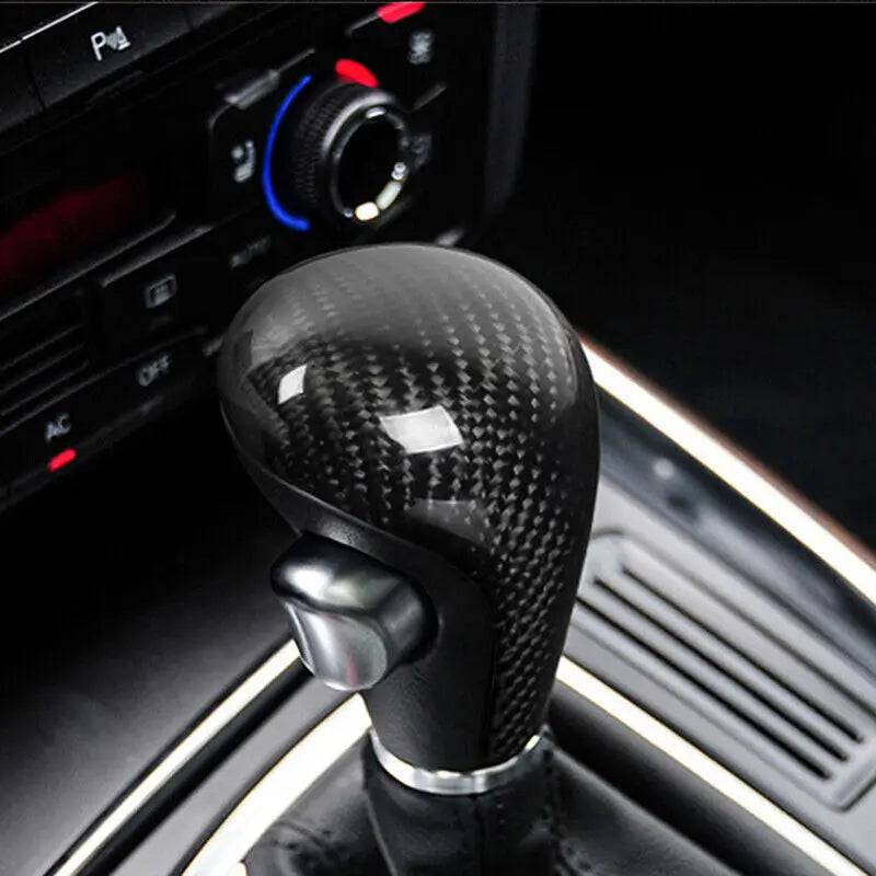 Carbon Fiber Gear Shift Knob Trim Cover Trim For Audi A6L Q5 A5 A4L Q7 Car Styling Modified Accessories