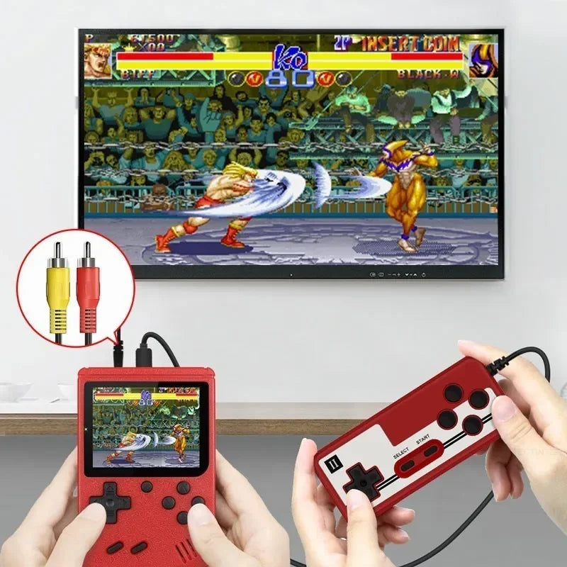 Lenovo Retro Portable Mini Handheld Video Game Console 8-Bit 3.0 Inch LCD Color Kids Game Player Built-in 500 games For Kid Gift