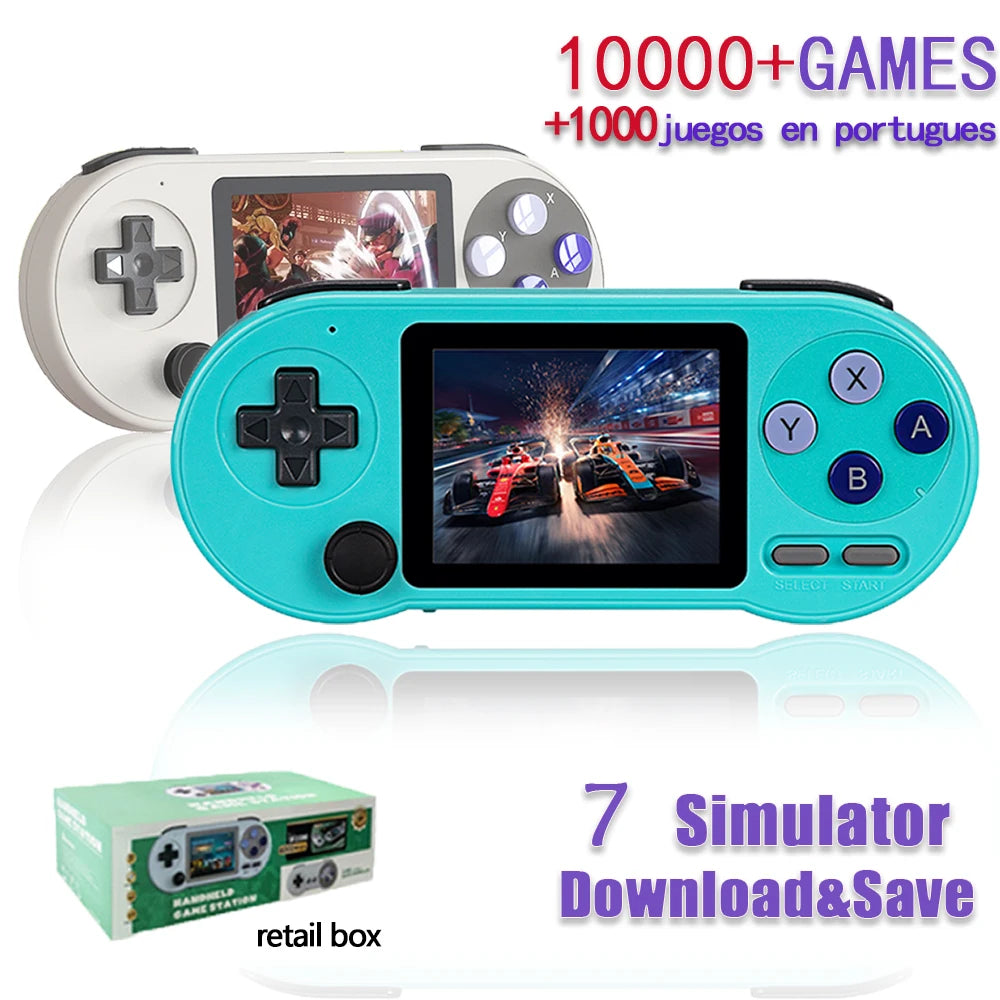 SF2000 Games Portable Handheld Video Built-in 10000 Game Console Support AV Output 3 Inch IPS Screen Classic Retro Game Player 