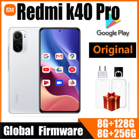 Global Version Xiaomi Redmi K40 Pro Smartphone cecular  Snapdragon 888 6.67inch 120Hz E4 AMOLED Display 64MP 33W Fast