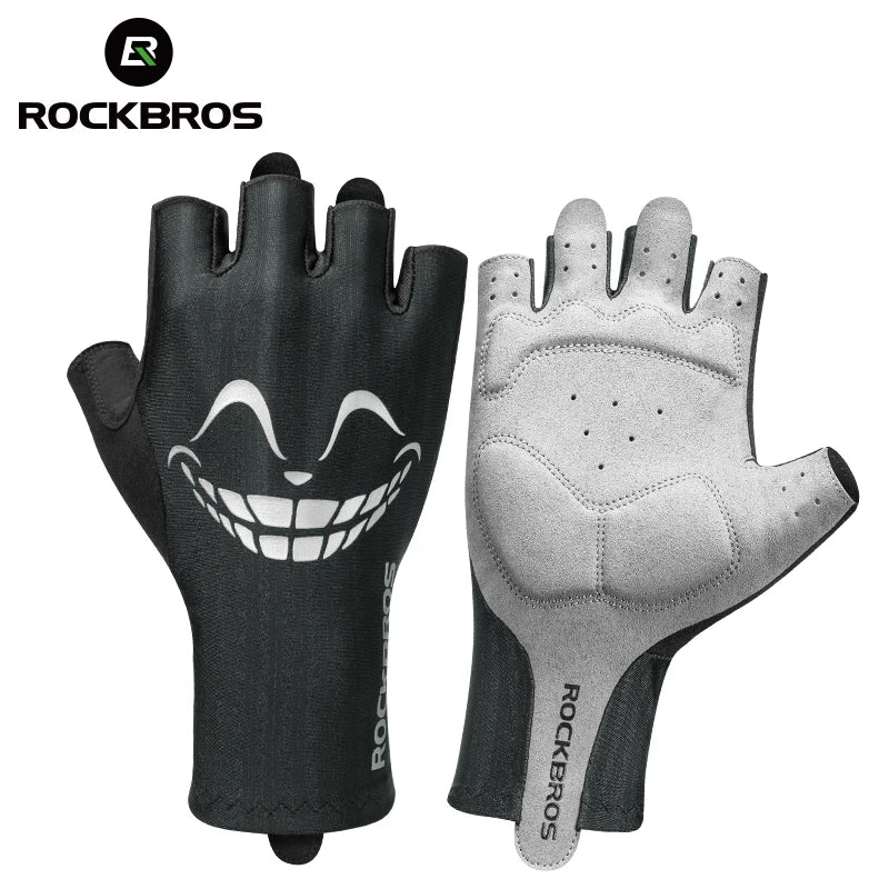 ROCKBROS Bicycle Half Finger Gloves Comfortable Shock Absorption Elastic Breathable Ultralight MTB Bike Gloves Cycling Equipment