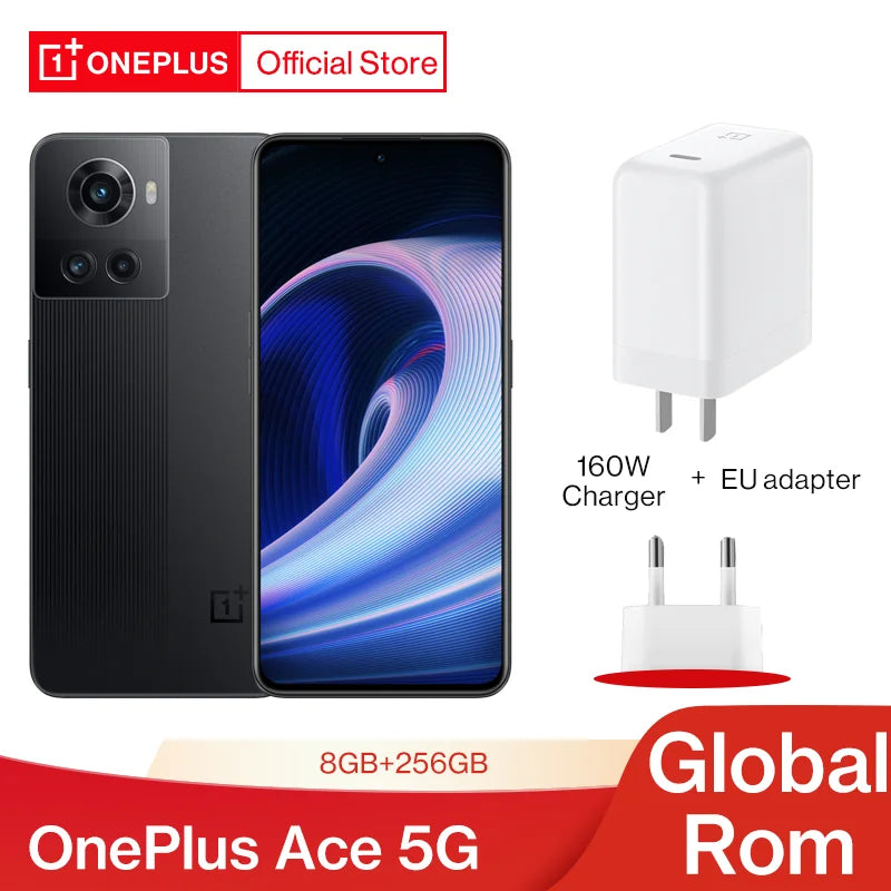 OnePlus Ace 5G MTK Dimensity 8100 MAX Global Rom 8GB 256GB 150W Fast Charging Mobile Phones 120Hz  AMOLED  Android