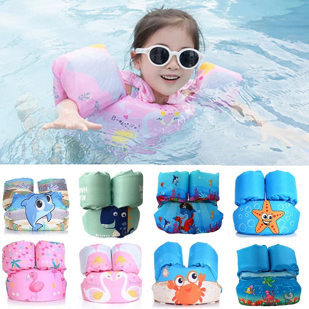 Baby Float Arm Sleeve Floating Ring Safe Life Jacket Buoyancy Vest Kid Swimming Equipment Armbands Swim Foam Pool Toys Life Vest