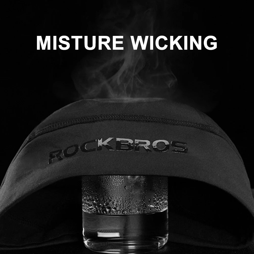 ROCKBROS Winter Cycling Fleece Hats Outdoor Sports Cap Men Winter Warm Head Hat Windproof Skiing Cycling Bicycle Cap Men Hats