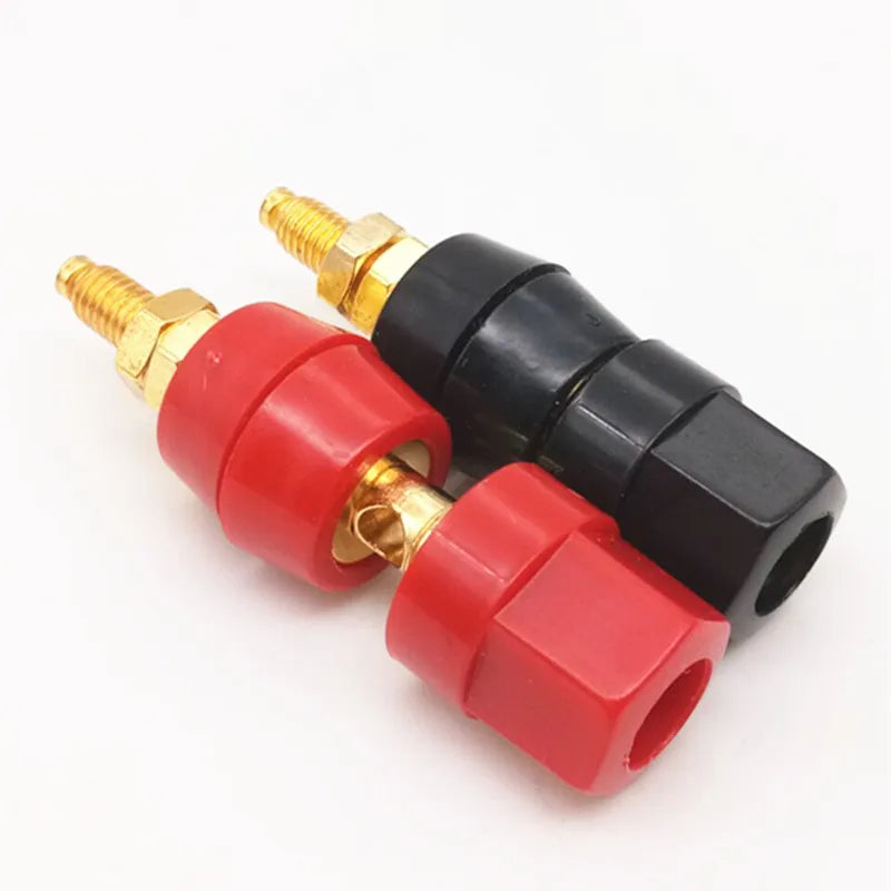 2Pcs Electrical Amplifier Speaker Terminal Banana Plug Jack Equipment Supplies Insulated Binding Post Audio