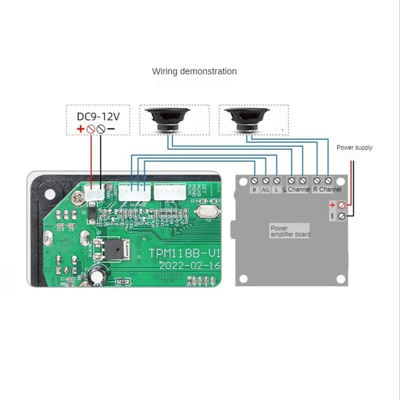 TPM118B Digital Audio Player MP3 Decoder Board High Quality Portable MP3 Player Module With Bluetooth And FM Radio