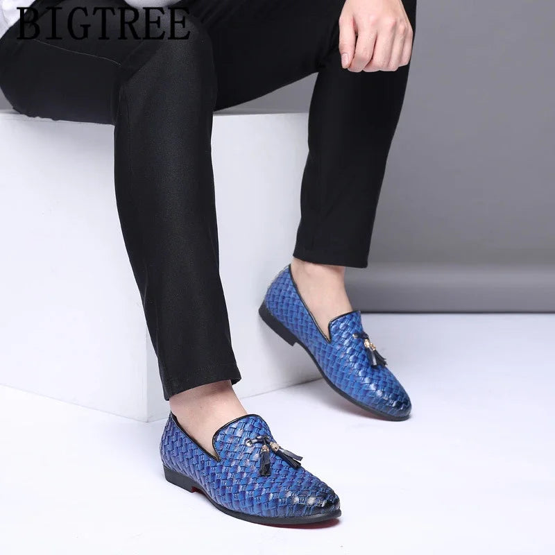 Coiffeur Elegant Shoes Men Formal Loafers Men Wedding Shoes Brand Official Shoes Men Italian Sepatu Slip On Pria Erkek Ayakkabı