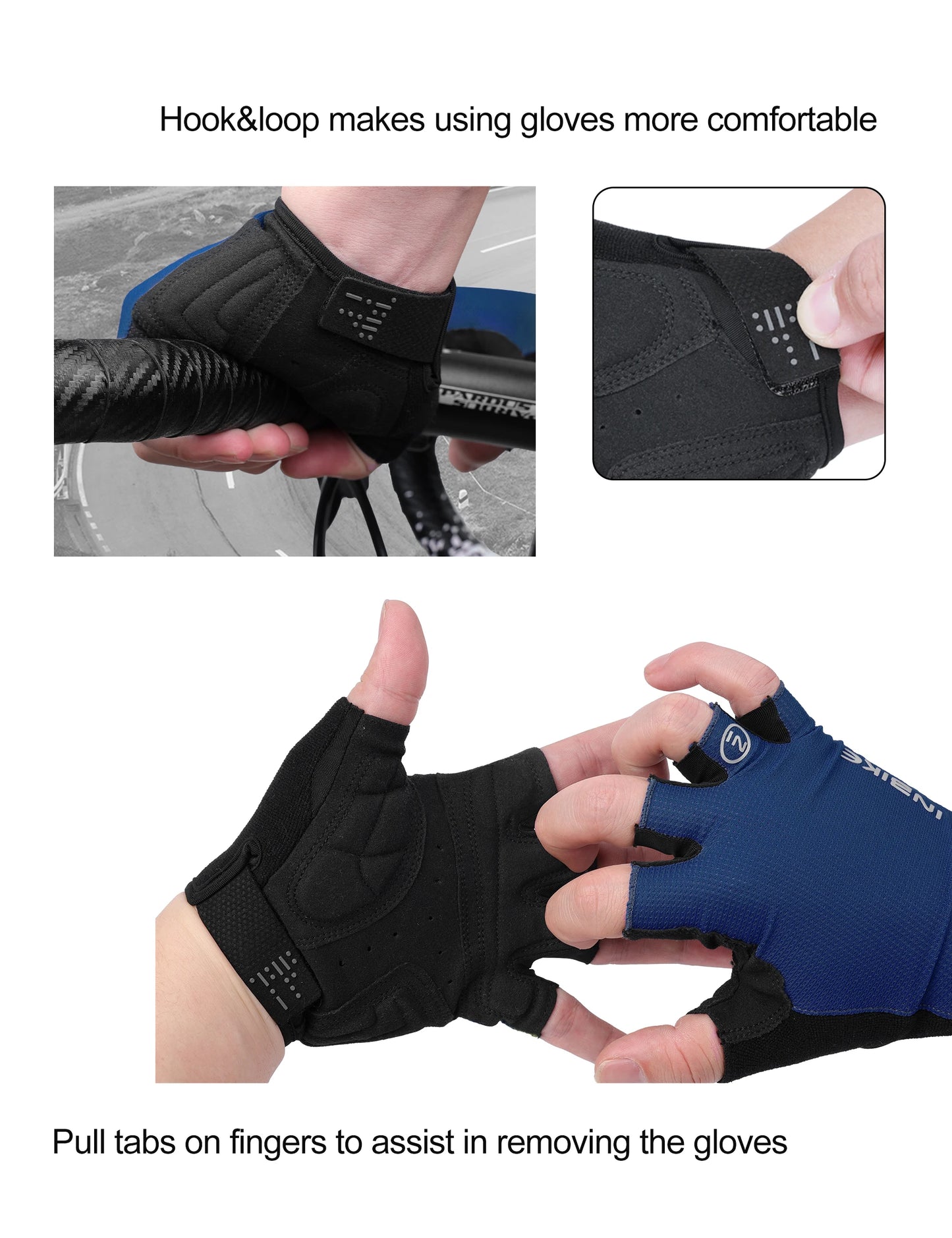 INBIKE Half Finger Cycling Gloves Summer Bicycle Gloves Shock-absorption Breathable Mountain Bike MTB Gloves Cycling Accessories