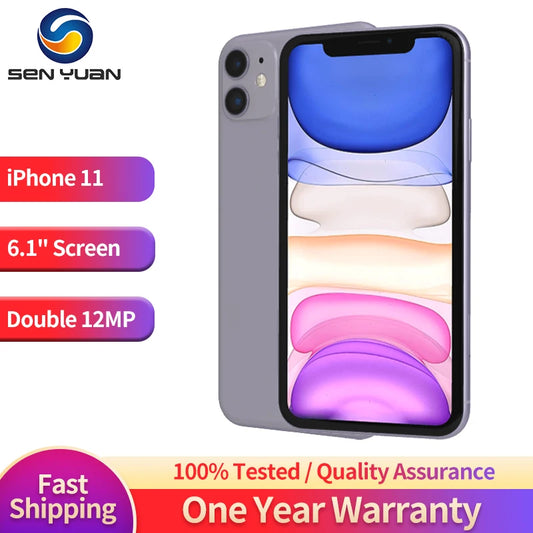 Original Apple iPhone 11 64GB/128GB/256GB  dual 12MP camera A13 6.1 inch LCD screen IOS LTE 4G iphone 11