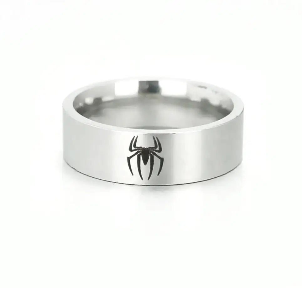 6MM Wide Stainless Steel Spider Ring For Men Women Finger Rings 2023 Hip Hop Punk Jewelry Birthday Gift for Halloween Friend