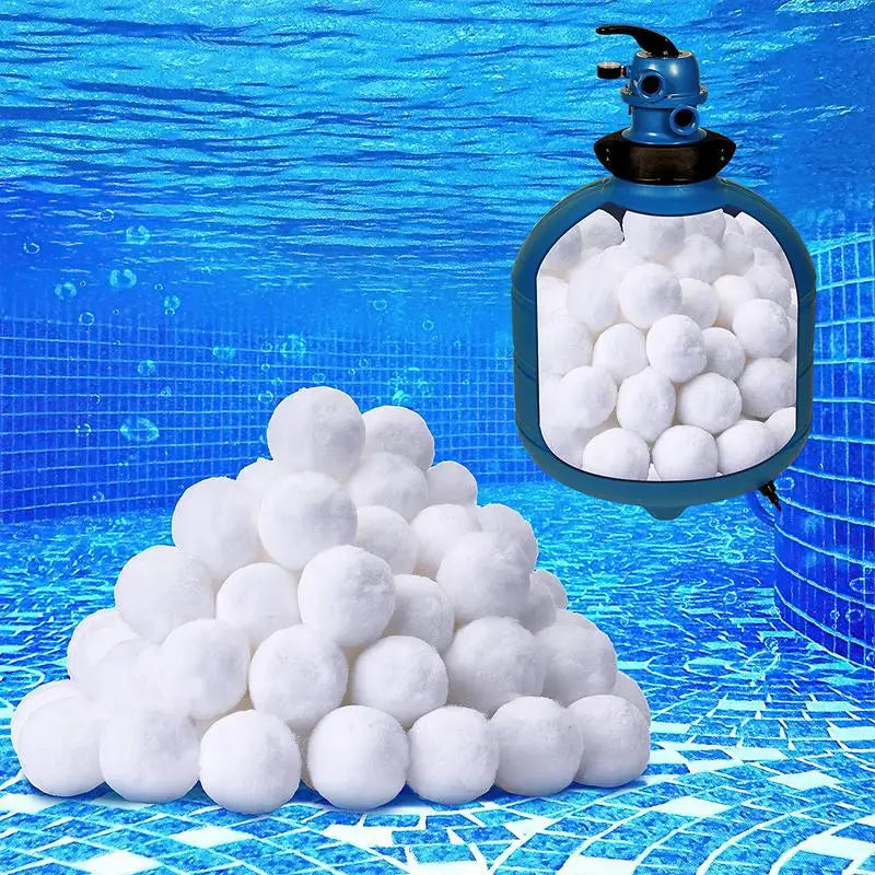 1 Pack 200-1300g Pool Filter Balls Cleaning Balls Water Purification Filter For Swimming Pool Hot Tub Cleaning Equipment