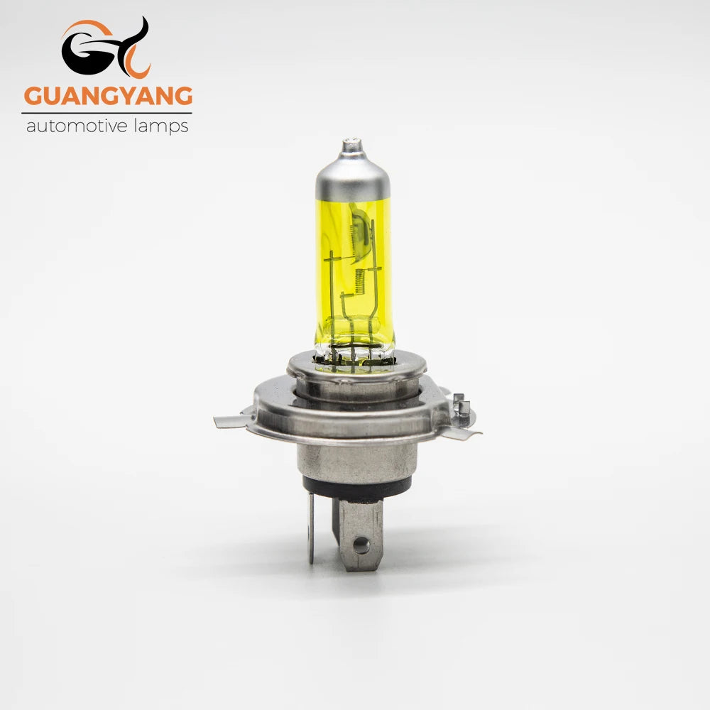 2 Pcs H4 9003 HB2 12V 60/55W P43T Yellow Lights Car Lights Headlight Auto Fog Lamps Halogen Bulbs