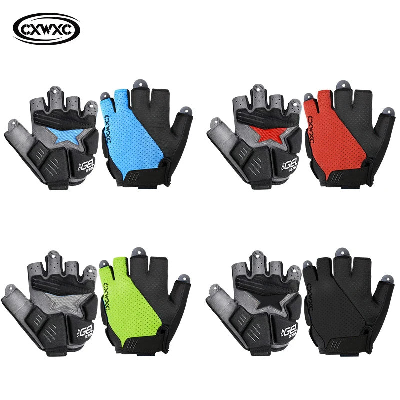 Giyo Breathable Lycra Fabric Unisex Cycling Gloves Road Bike Riding MTB DH Racing Outdoor Mittens Bicycle Half Finger Glove