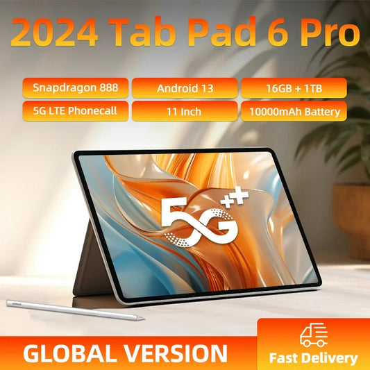 Phone Call Android 12 Snapdragon 870 Octa Core Global Version Original Tablet PC 5G Dual SIM WIFI Mi Pad 6 Pro Kids Tab 2-in-1