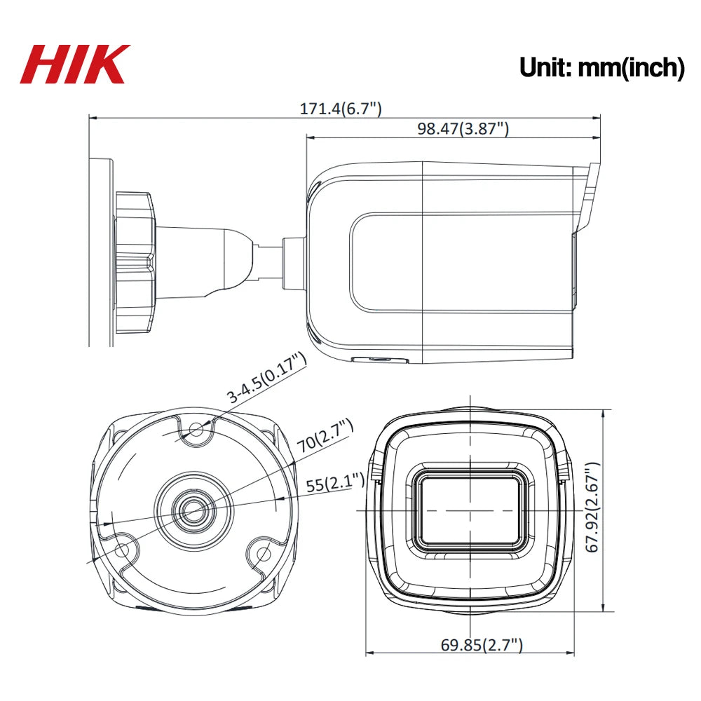 HIkvision Original 8MP IP Camera DS-2CD2085G1-I 4K Bullet POE Network CCTV Metal Material SD Card Slot Powered by Darkfighter