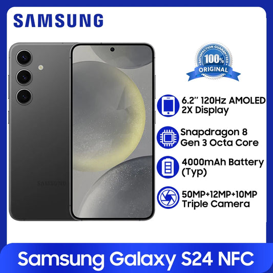 Samsung Galaxy S24 5G NFC Snapdragon 8 Gen 3 6.2" 120Hz AMOLED Display 50MP Triple Camera Support 15W Wireless Charging