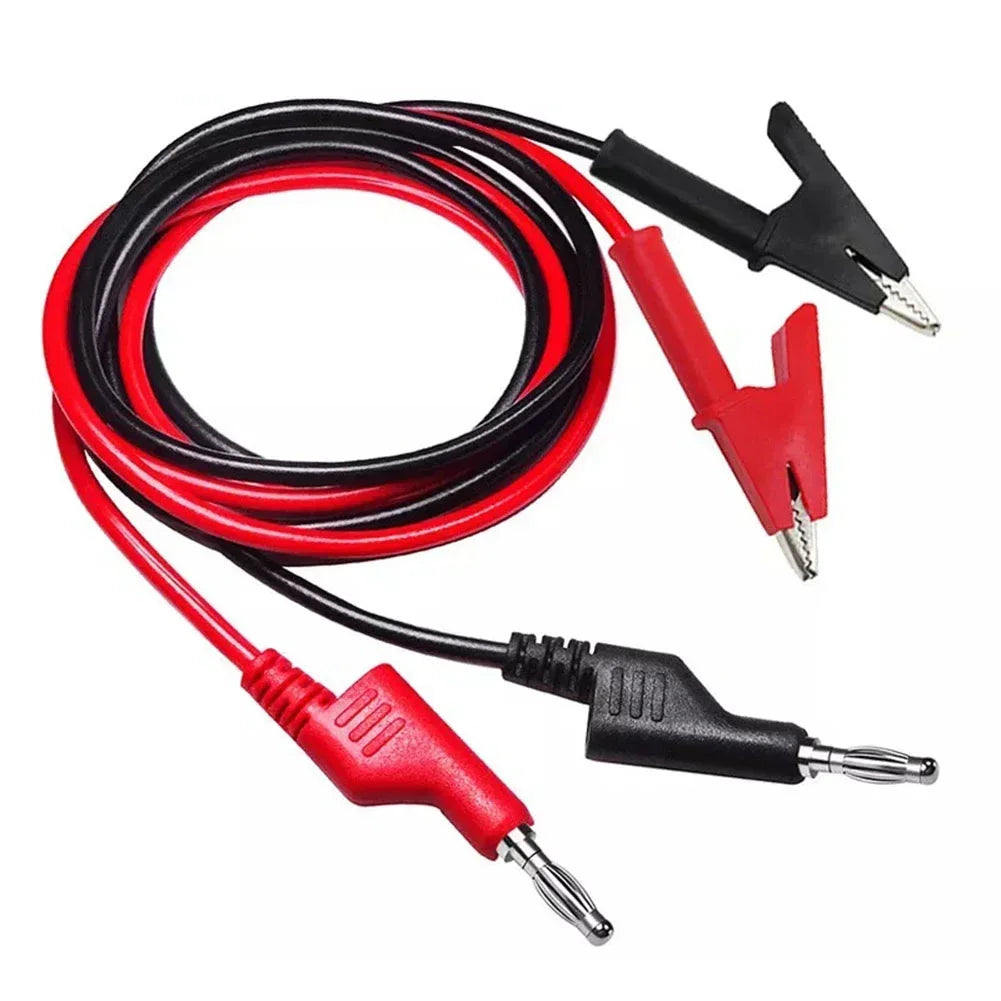 2PCS 4mm Banana Plug To Crocodile Clip Test Leads Cable For Power Supply Signal Detection Meter Electrical Equipment