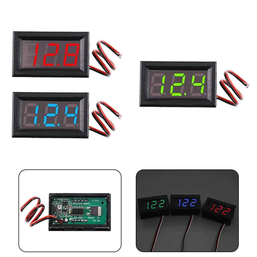 0.56 Inch LED Digital Voltmeter Voltage Table DC 5-120V DSN-DVM-568HV LED Display Panel 100KΩ Electrical Equipment Supplies